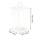 20PCS Transparent Biscuit Gift Box with Handle for Christmas Party Favors Use