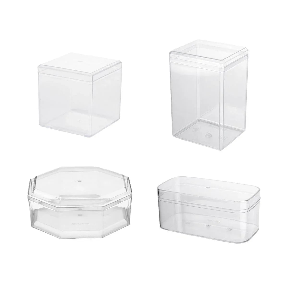 20pcs Transparent Biscuit Box Plastic Cake Box Pastry Dessert Storage Container - 5.5x9.5cm