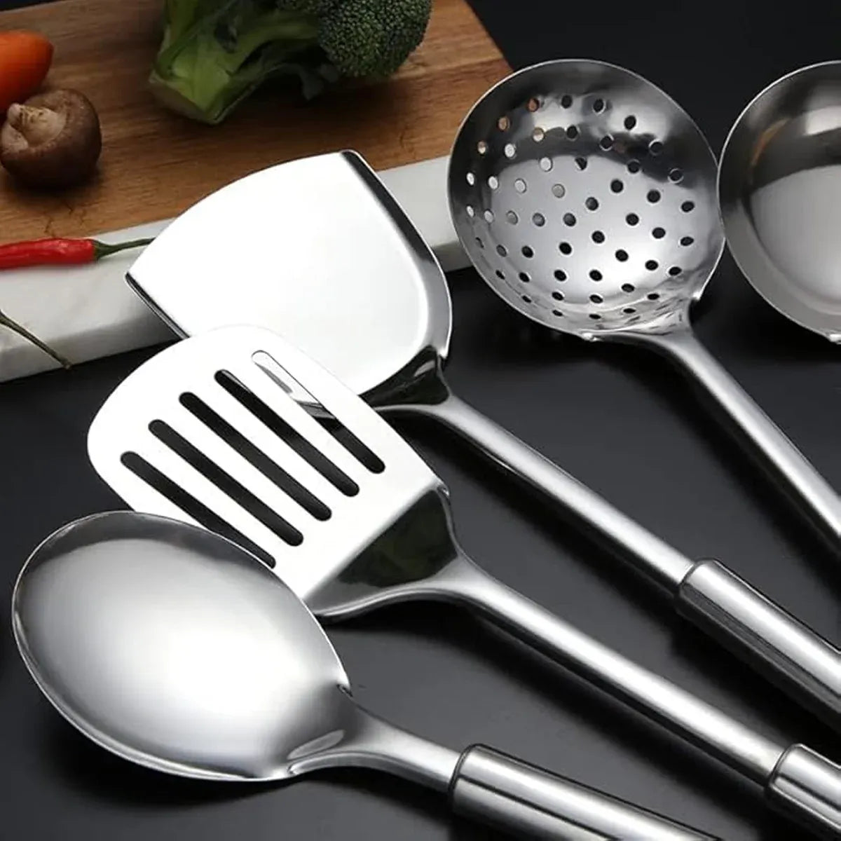 Stainless Steel Thickened 7PCS Kitchen Utensils Set Heat Resistant Cooking Tools