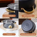 Stainless Steel 12 Piece Cookware Set Heat Resistant For Home Kitchen Cooking