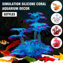 Soft Silicone Coral Aquarium Decoration Odor-Free Fish Tank Scenery Simulation - White Pink