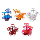 Soft Silicone Coral Aquarium Decoration Odor-Free Fish Tank Scenery Simulation - White Pink