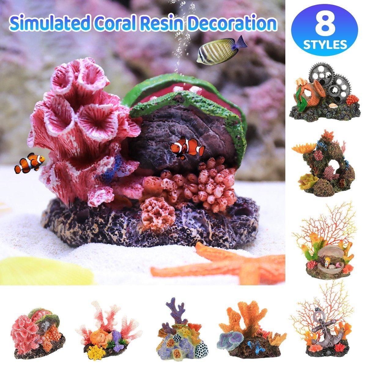Aquarium Resin Coral Decorations for Fish Tank Marine Simulation Micro Landscape - GH1666