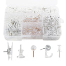 200pcs Office Bulletin Cork Board Accessories Staples Clip Pegs Push Pins