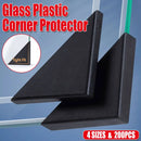 200pcs Glass Corner Protector Plastic Tile Sleeve for Acrylic Anti Collision Use - 35x35x8mm