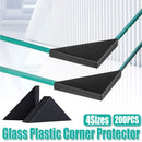200pcs Glass Corner Protector Plastic Tile Sleeve for Acrylic Anti Collision Use - 35x35x4mm