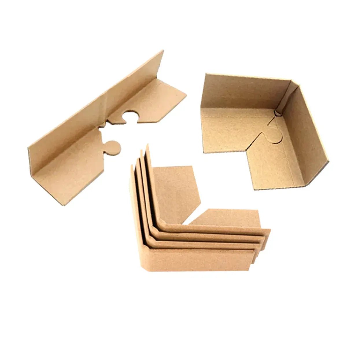 100pcs Kraft Paper Cardboard Corner Protector 90 Degree Angle Guard for Packing - 30x30x3mm
