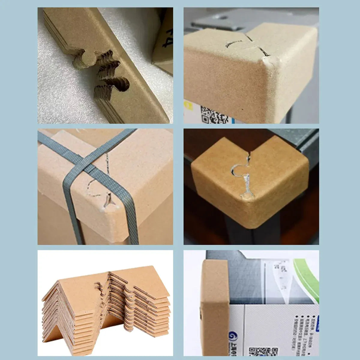 100pcs Kraft Paper Cardboard Corner Protector 90 Degree Angle Guard for Packing - 30x30x3mm