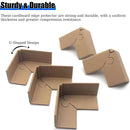100pcs Kraft Paper Cardboard Corner Protector 90 Degree Angle Guard for Packing - 30x30x3mm