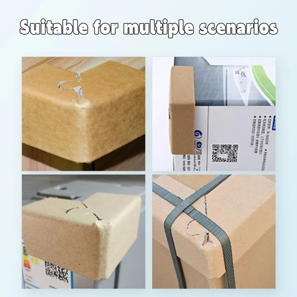 100pcs Kraft Paper Cardboard Corner Protector 90 Degree Angle Guard for Packing - 30x30x3mm