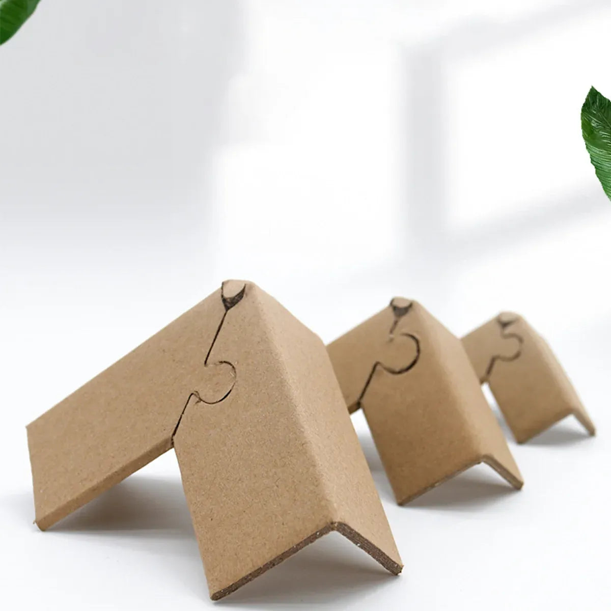 100pcs Kraft Paper Cardboard Corner Protector 90 Degree Angle Guard for Packing - 30x30x3mm