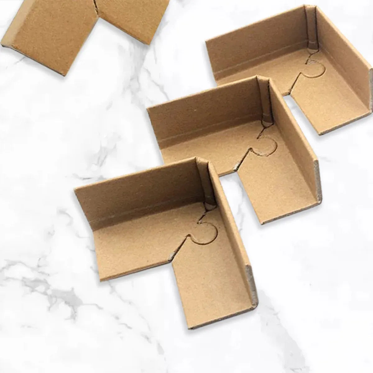 100pcs Kraft Paper Cardboard Corner Protector 90 Degree Angle Guard for Packing - 30x30x3mm