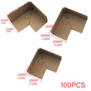 100pcs Kraft Paper Cardboard Corner Protector 90 Degree Angle Guard for Packing - 50x50x4mm