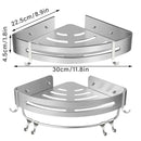 Wall Mounted Bathroom Shelf Triangle Corner Shower Storage Rack for Toiletries - Single layer