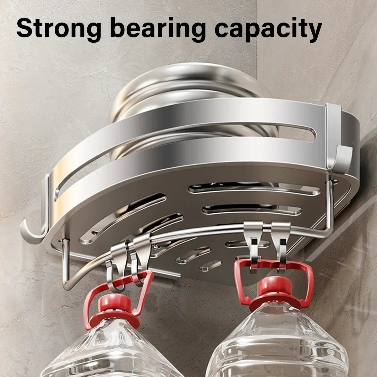 Wall Mounted Bathroom Shelf Triangle Corner Shower Storage Rack for Toiletries - Single layer