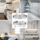 Wall Mounted Bathroom Shelf Triangle Corner Shower Storage Rack for Toiletries - Single layer