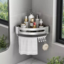 Wall Mounted Bathroom Shelf Triangle Corner Shower Storage Rack for Toiletries - Single layer