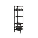 Floor Standing Corner Coat Rack Multifunctional Clothes Hanger Storage Organizer