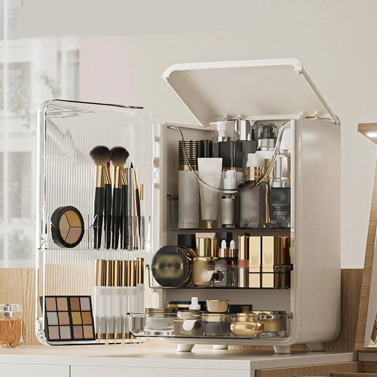 Large Capacity Desktop Organizer Makeup Organizer Storage for Home Office