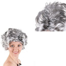 Grandmother Wig Grey Silver Curls Grandma Granny Old Lady Woman Costume Party