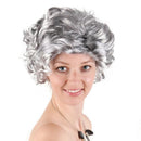 Grandmother Wig Grey Silver Curls Grandma Granny Old Lady Woman Costume Party