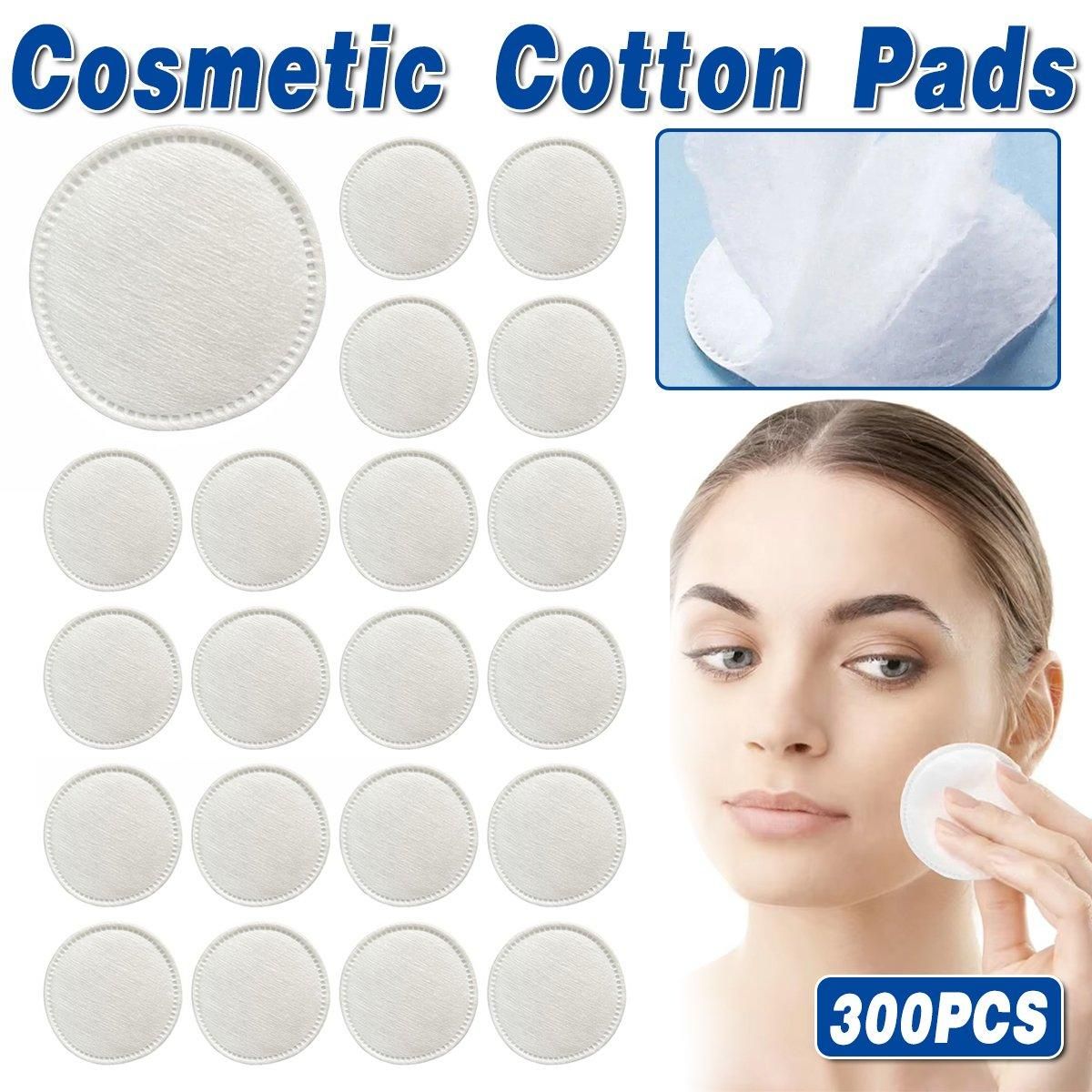 300pcs Round Makeup Remover Cotton Pads Soft Reusable Facial Cleansing Wipes