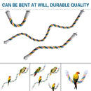 U Shaped Parrot Cotton Rope Climbing Toy Perch Stand for Bird Cage - 100cm