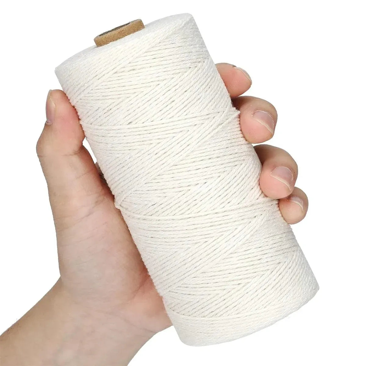 Cotton Rope Macrame Cord 1-12mm DIY Craft Tapestry Binding Decorative String - 12mm x 50m