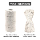 Cotton Rope Macrame Cord 1-12mm DIY Craft Tapestry Binding Decorative String - 12mm x 50m