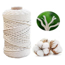 Cotton Rope Macrame Cord 1-12mm DIY Craft Tapestry Binding Decorative String - 12mm x 50m