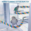 U Shaped Parrot Cotton Rope Climbing Toy Perch Stand for Bird Cage - 60cm