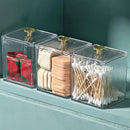 3PCS Transparent Storage Box Desktop Organiser Small Clear Container for Office