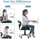 Orthopaedic Memory Foam Seat Cushion Support Back Pain Chair Pillow Car - Coffee