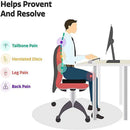 Orthopaedic Memory Foam Seat Cushion Support Back Pain Chair Pillow Car - Coffee