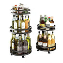 Kitchen Rotating Spice Rack Triple Layer Countertop Organizer Storage Shelf - Double Layer