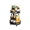 Kitchen Rotating Spice Rack Triple Layer Countertop Organizer Storage Shelf - Double Layer