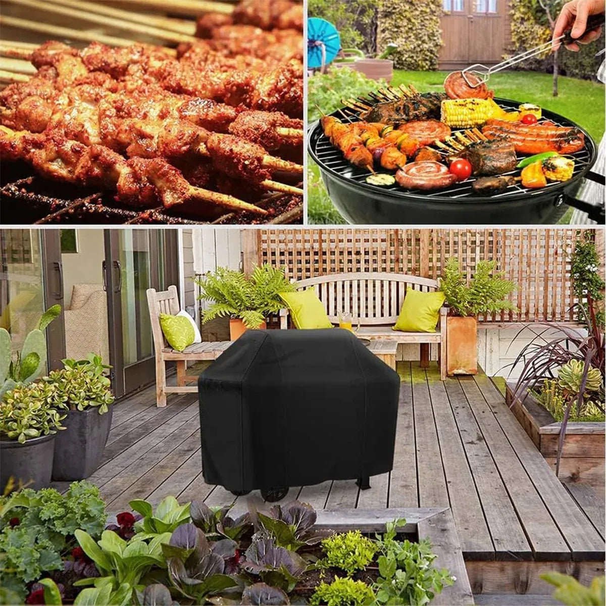 Barbecue Oven Cover Dust Rain Sun Shield Outdoor Barbecue Protective Cover USE