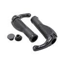 Mountain Bike Handlebar Grips Lock On Horn Style Grip Cover with Bar Ends Pair