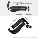 Mountain Bike Handlebar Grips Lock On Horn Style Grip Cover with Bar Ends Pair