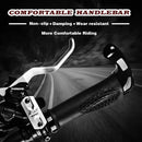 Mountain Bike Handlebar Grips Lock On Horn Style Grip Cover with Bar Ends Pair