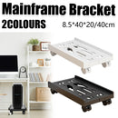 Computer Host Telescopic Bracket Base Chassis Tray Pulley Heightening Rack - Black