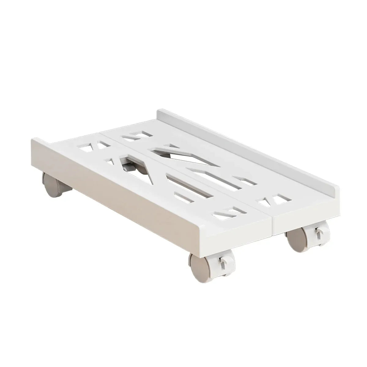 Computer Host Telescopic Bracket Base Chassis Tray Pulley Heightening Rack - White