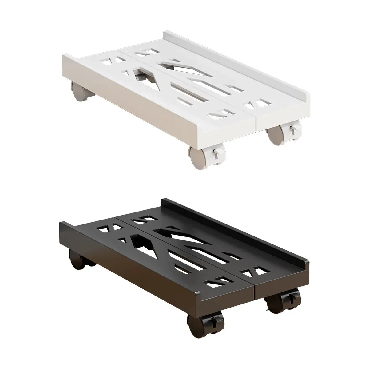 Computer Host Telescopic Bracket Base Chassis Tray Pulley Heightening Rack - White