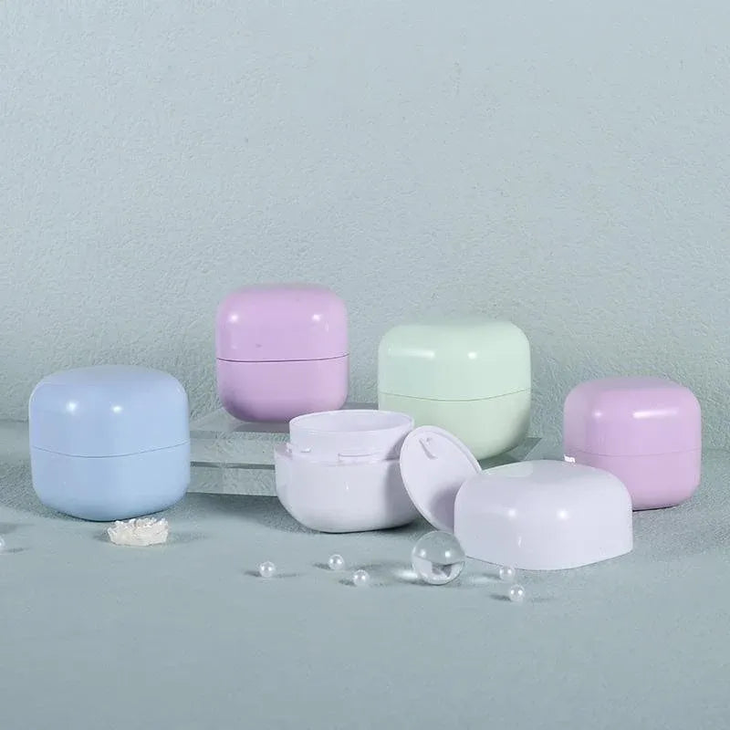 10PCS Square Lightproof Cream Jars Cosmetics Containers Skincare Lotion Makeup Jars - Pink 50ml