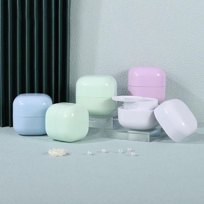 10PCS Square Lightproof Cream Jars Cosmetics Containers Skincare Lotion Makeup Jars - Pink 50ml