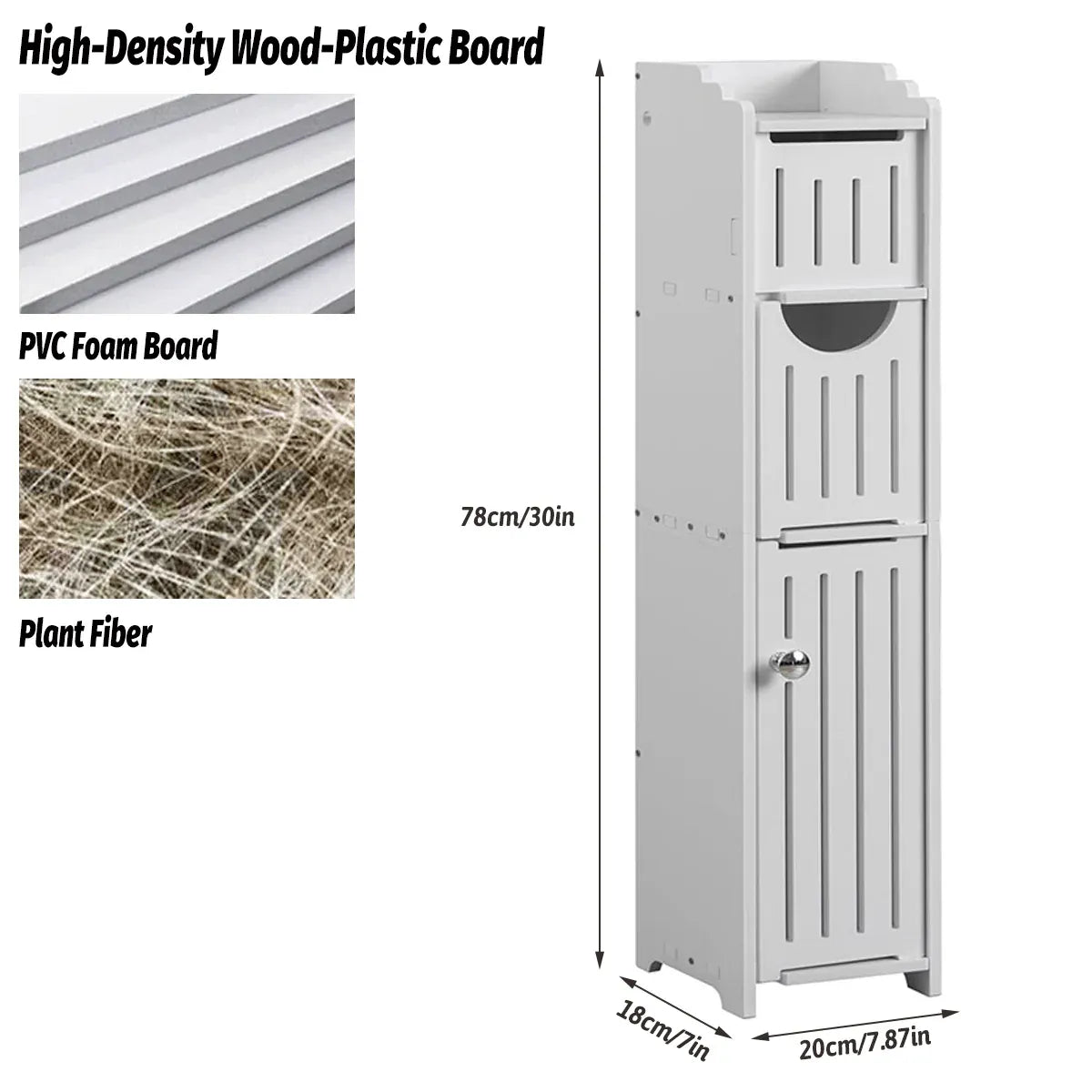 Bathroom Gap Shelf Multi-layer Storage Cabinet Toilet Organizer Restroom Rack