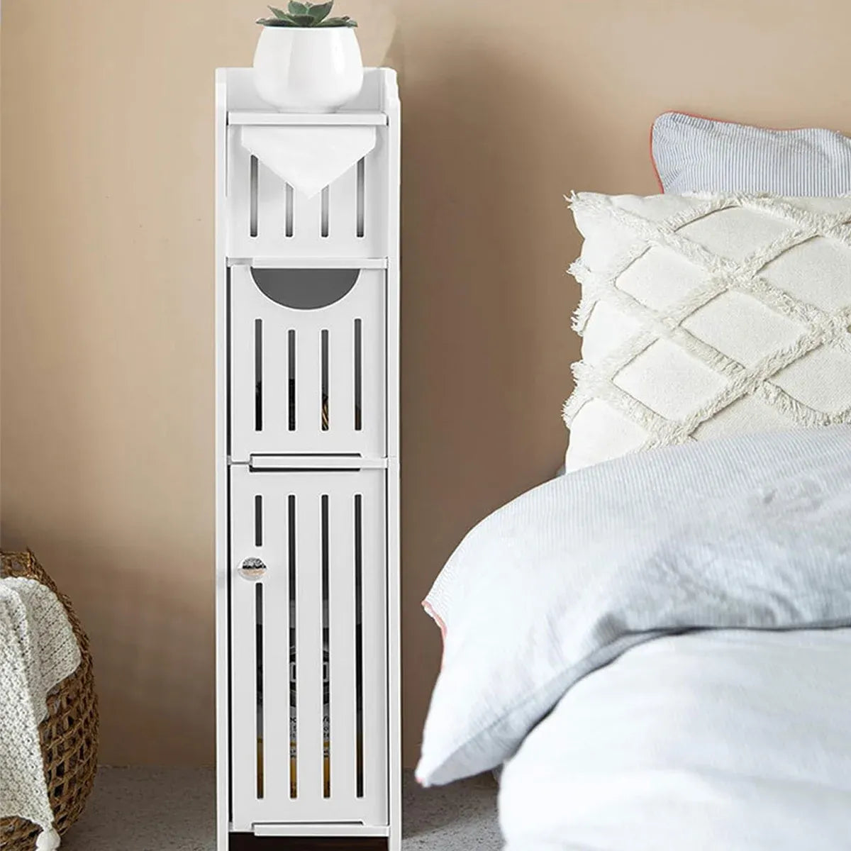 Bathroom Gap Shelf Multi-layer Storage Cabinet Toilet Organizer Restroom Rack