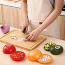3X Plastic Fruit Vegetable Storage Container Avocado Tomato Lemon Onion Box and Lid