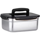 Square 304 Stainless Steel Crisper Box with Lid Large Capacity Lunch Box Storage