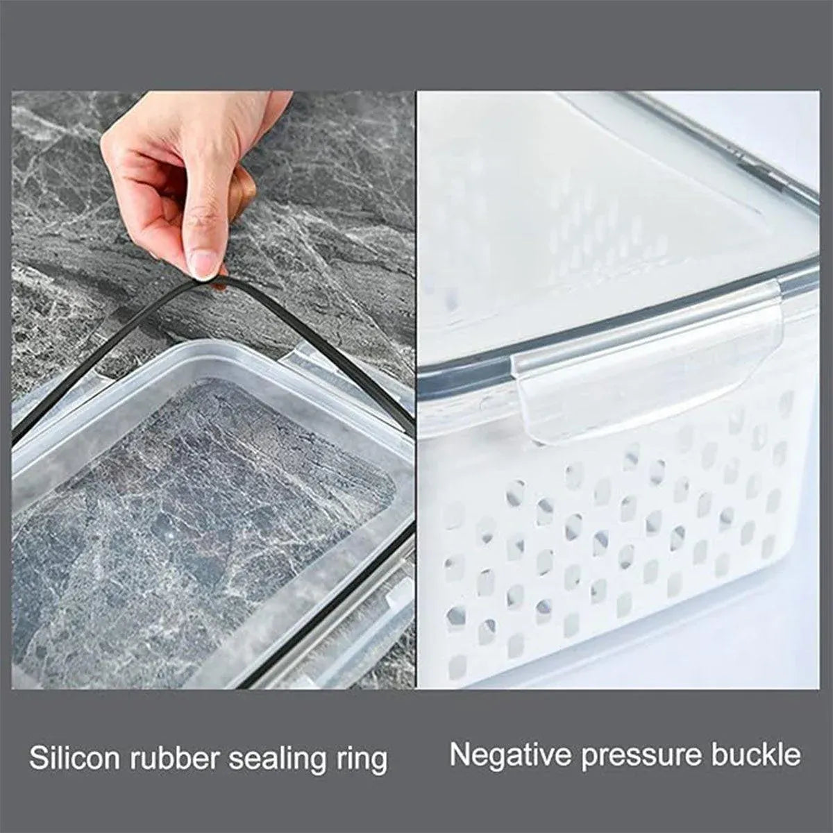 3PCS Food Storage Container Set Fridge Microwave Plastic Safe Fresh Keeping Box
